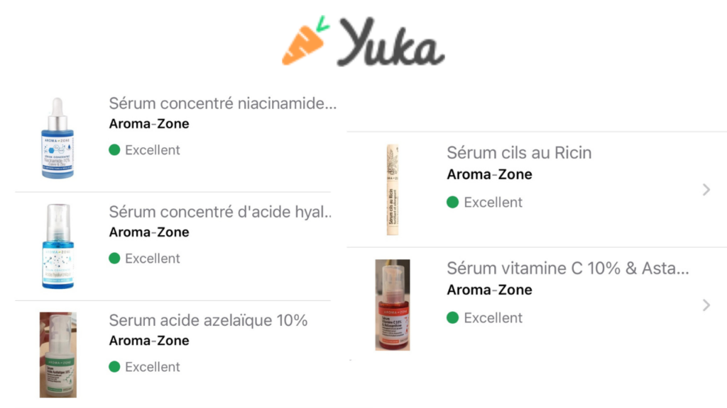 Aroma-Zone et Yuka